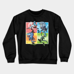 Prehistoric Pastimes Dinosaur Sports Crewneck Sweatshirt